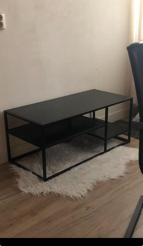 Salontafel / tv meubel houten blad metaal industrieel, Huis en Inrichting, Tafels | Salontafels, Zo goed als nieuw, Minder dan 50 cm