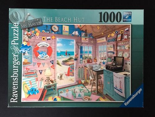 Puzzel The beach hut 1000 stukjes Ravensburger, Hobby en Vrije tijd, Denksport en Puzzels, Gebruikt, Legpuzzel, 500 t/m 1500 stukjes