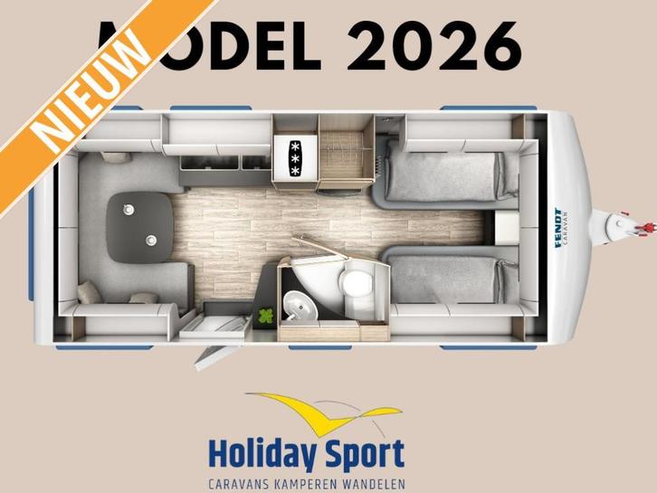 Fendt Apero 515 SG modeljaar 2026, Caravans en Kamperen, Caravans, Bedrijf, tot en met 4, 1250 - 1500 kg, Rondzit, Fendt, 2 aparte bedden