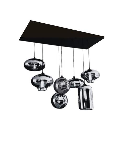 Design Hanglamp met Spiegelglazen Bollen – Uniek & Modern!, Huis en Inrichting, Lampen | Hanglampen, Nieuw, 75 cm of meer, Glas
