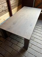 Royale salontafel, bruin massief hout. 140 x 70 x 39 cm, 100 tot 150 cm, Zo goed als nieuw, Modern, Minder dan 50 cm