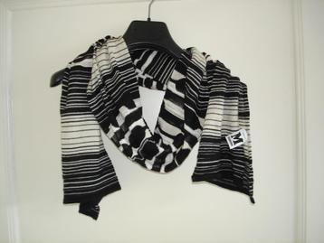 Missoni sjaal  zwart off white 171 x 29  cm Italy beschikbaar voor biedingen