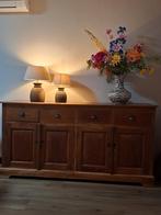 Teakhouten dressoir met spiegels, Huis en Inrichting, Kasten | Dressoirs, Ophalen, Gebruikt, 50 tot 75 cm, 150 tot 200 cm