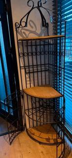 Wijnrek van gesmeed ijzer zwart, Ophalen, 5 tot 15 flessen, Zo goed als nieuw, Metaal