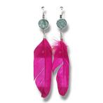 Luclo Arts Roze Veren Oorbellen - Summer 2025 #39, Overige materialen, Hangers, Nieuw, Ophalen of Verzenden