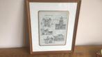 Bergen op zoom ets op glas, Antiek en Kunst, Kunst | Etsen en Gravures, Ophalen
