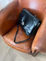 Zwartleren Diplomatentas met Schouderriem, Ophalen of Verzenden, Zo goed als nieuw, Zwart, Overige typen