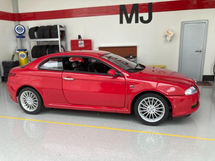 Alfa GT (2003) 1:18 Welly Rood MJ, Hobby en Vrije tijd, Modelauto's | 1:18, Zo goed als nieuw, Auto, Welly, Ophalen of Verzenden