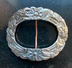 Antieke Zilveren Gesp met Bloemenmotief, Antiek en Kunst, Ophalen of Verzenden, Zilver