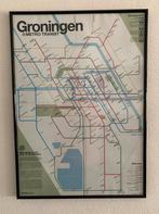 Groningen metro transit poster in lijst, Ophalen of Verzenden