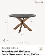Gezocht Ronde Eettafel Blackbone brass Ø140cm, Huis en Inrichting, Tafels | Eettafels, Ophalen, 100 tot 150 cm, Nieuw, Vier personen