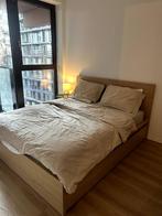 Malm Bed (160x200) with mattress (almost new!), Huis en Inrichting, Slaapkamer | Bedden, Ophalen, Bruin, Tweepersoons, Zo goed als nieuw