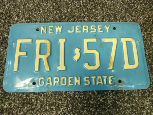 Kentekenplaat licenseplate New Jersey Garden State Blue 1 US, Verzamelen, Automerken, Motoren en Formule 1, Gebruikt, Auto's, Verzenden