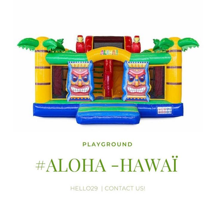 SPRINGKUSSEN PLAYGROUND ALOHA TE HUUR/VERHUUR/HUREN!, Hobby en Vrije tijd, Feestartikelen | Verhuur, Zo goed als nieuw, Overige