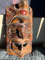 Zuid Amerikaans krijger masker van hout., Ophalen of Verzenden