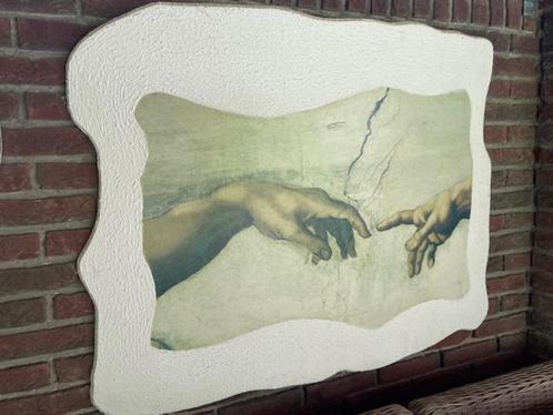Michelangelo reproduktie  op gipsen plaat, Huis en Inrichting, Woonaccessoires | Wanddecoraties, Gebruikt, Ophalen of Verzenden