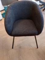 Fauteuil / eetkamerstoel sherpastof zwarte kleur, Nijverheidscentrum 44, 2761 JP Zevenhuizen, Zwart, Ophalen of Verzenden, Metaal