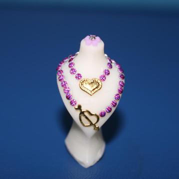 sieradenhouder met sieraden . lila  .    beschikbaar voor biedingen
