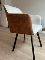 Microleder congnac eetkamer stoel, Ophalen, Bruin, Zo goed als nieuw, Eén