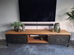 Industriële televisiekast, Huis en Inrichting, Ophalen, Zo goed als nieuw, Hout en metaal, Minder dan 100 cm