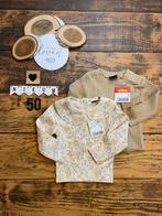 Baby girl 2x wibra beige shirtjes maat 50, Kinderen en Baby's, Babykleding | Maat 50, Meisje, Nieuw, Ophalen of Verzenden, Wibra