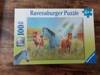 Paarden in de wei 100 xxl stukjes Ravensburger puzzel, Hobby en Vrije tijd, Denksport en Puzzels, Ophalen of Verzenden, Zo goed als nieuw