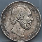 Mooie rijksdaalder 1868 - 2 1/2 gulden 1868 - Willem 3, Koning Willem III, Verzenden, Zilver, Losse munt