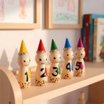 Houten Feest pegdoll, Kinderen en Baby's, Speelgoed | Houten speelgoed, Ophalen of Verzenden, Nieuw, Overige typen