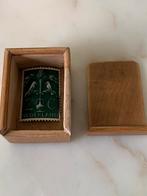 Postzegel doosje hout met Postzegel 2 1/2 cent 1943-1944, Ophalen of Verzenden, Na 1940