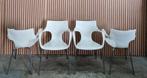 11 x Acta kuipstoelen wit design stoelen kantine horeca cafe, Kunststof, Wit, Ophalen of Verzenden, Zo goed als nieuw