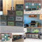 Modulair TV-kast Ladekast KASTEN Dressoir Stapelbakken SALE, Ophalen of Verzenden, Metaal