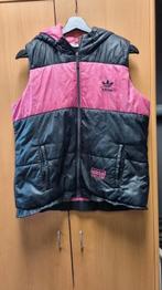 Leuk gedragen bodywarmer roze zwart met muts maat 44., Overige kleuren, Adidas, Maat 42/44 (L), Ophalen of Verzenden