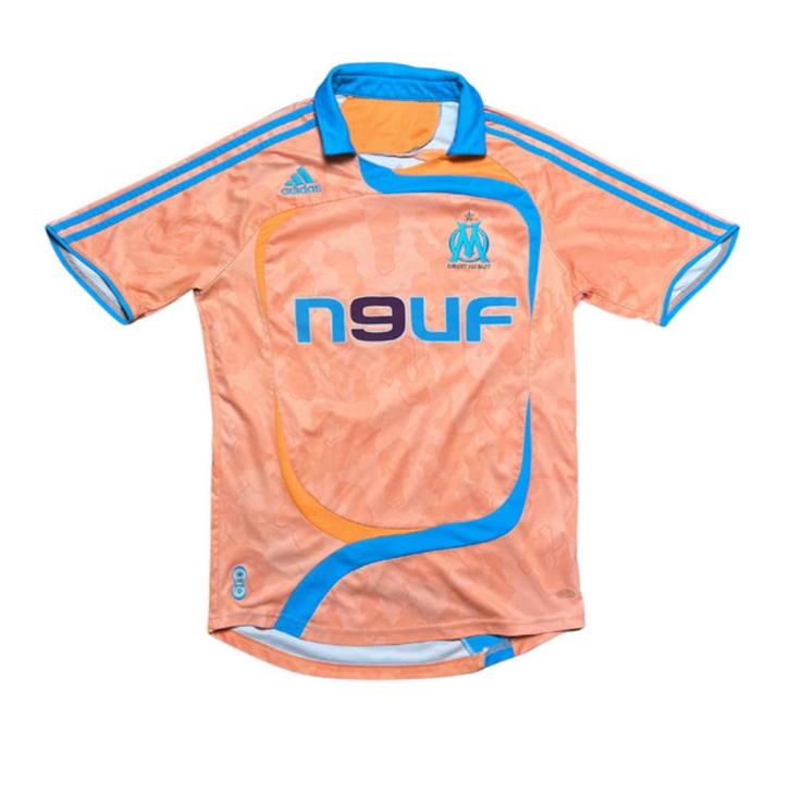 Olympique Marseille Third Kit 2007/08 (S) 8/10 - voetbalshir, Sport en Fitness, Voetbal, Gebruikt, Shirt, Maat S, Verzenden