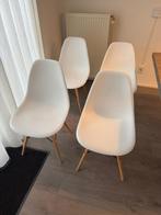 4 eetkamerstoelen Eames look, Huis en Inrichting, Stoelen, Ophalen, Kunststof, Wit, Zo goed als nieuw