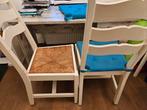 2 zware houten stoelen incl kussentjes, Ophalen of Verzenden, Gebruikt, Stoel(en)