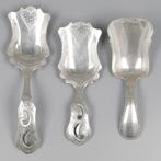Zilver 3-delig set thee- en suikerscheppen zilver 833 antiek, Antiek en Kunst, Antiek | Goud en Zilver, Ophalen of Verzenden, Zilver