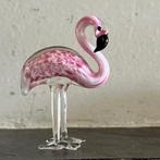 Glazen beeldje flamingo, Verzamelen, Ophalen of Verzenden, Zo goed als nieuw, Dier