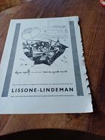 Advertentie van Lissone Lindeman reisbureau 1957, Ophalen of Verzenden, Zo goed als nieuw, Overige typen