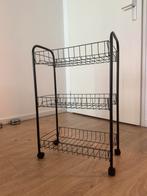 Rolling 3-Tier Metal Storage Rack – €13!, Ophalen of Verzenden, Zo goed als nieuw