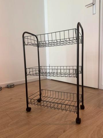 Rolling 3-Tier Metal Storage Rack – €13! beschikbaar voor biedingen