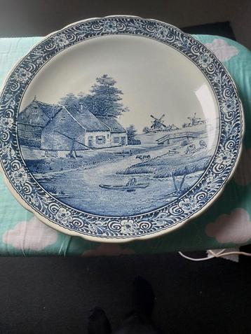 Delfts Blauw Bord - Wandbord 40 cm beschikbaar voor biedingen