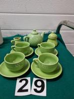 mini servies groen 7 delig,, Antiek en Kunst, Antiek | Servies compleet, Ophalen of Verzenden