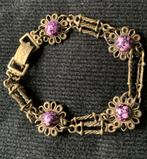 Vintage oud brons gekleurde armband, Ophalen of Verzenden, Gebruikt, Met bedels of kralen