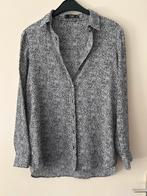 Zwart-wit blouse met dierenprint - Mango maat xs, Kleding | Dames, Blouses en Tunieken, Ophalen of Verzenden, Zo goed als nieuw