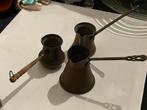 3 stuks Vintage Koperen Turkse Koffie, Ophalen of Verzenden, Koper