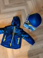 Ski jas + helm, blauw, maat 110/116, Overige merken, Ophalen of Verzenden, Zo goed als nieuw, Kleding