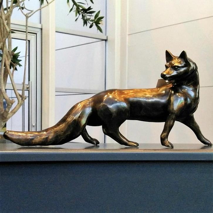 Dierenbeelden: Vos - Poes - Nijlpaard - Hond enz., Antiek en Kunst, Kunst | Beelden en Houtsnijwerken