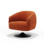 Jordi draaifauteuil zwart ribstof copper | Webshop, Modern design, Nieuw, 75 tot 100 cm, Ophalen of Verzenden