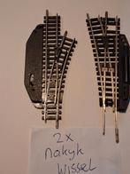 Set van 2 wissels N-spoor, Gebruikt, Gelijkstroom, Trix, Rails
