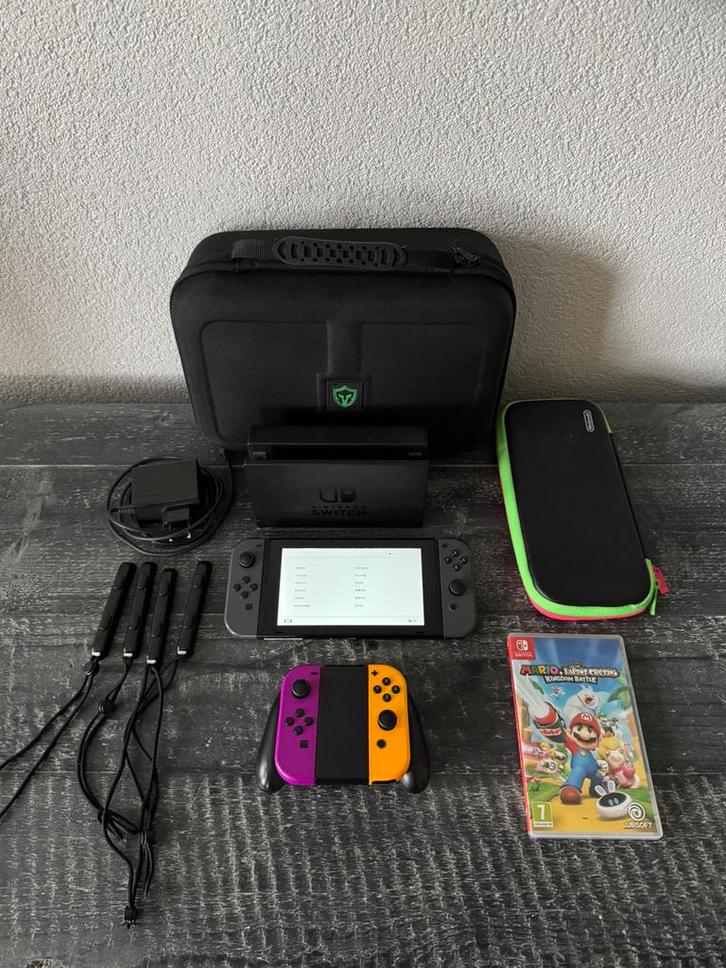 Nintendo Switch + Accessoires + Games, Spelcomputers en Games, Spelcomputers | Nintendo Switch, Zo goed als nieuw, Switch Original